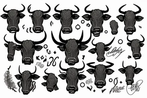 Taurus bull tattoo idea