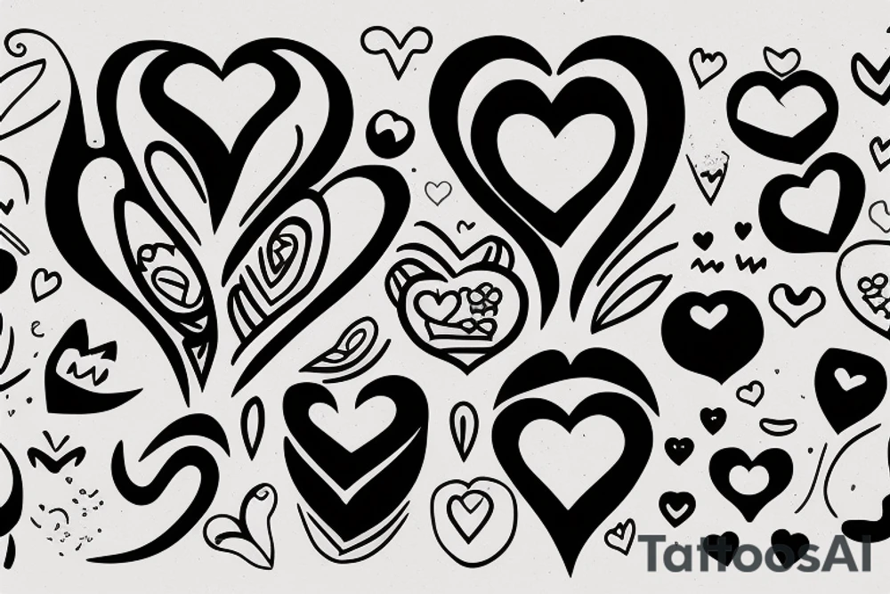 Small heart with eye inside tattoo idea