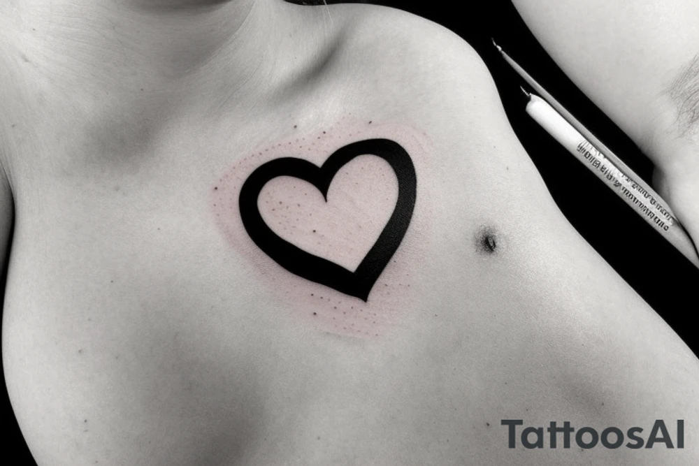 Small heart with eye inside tattoo idea