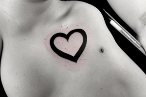 Small heart with eye inside tattoo idea