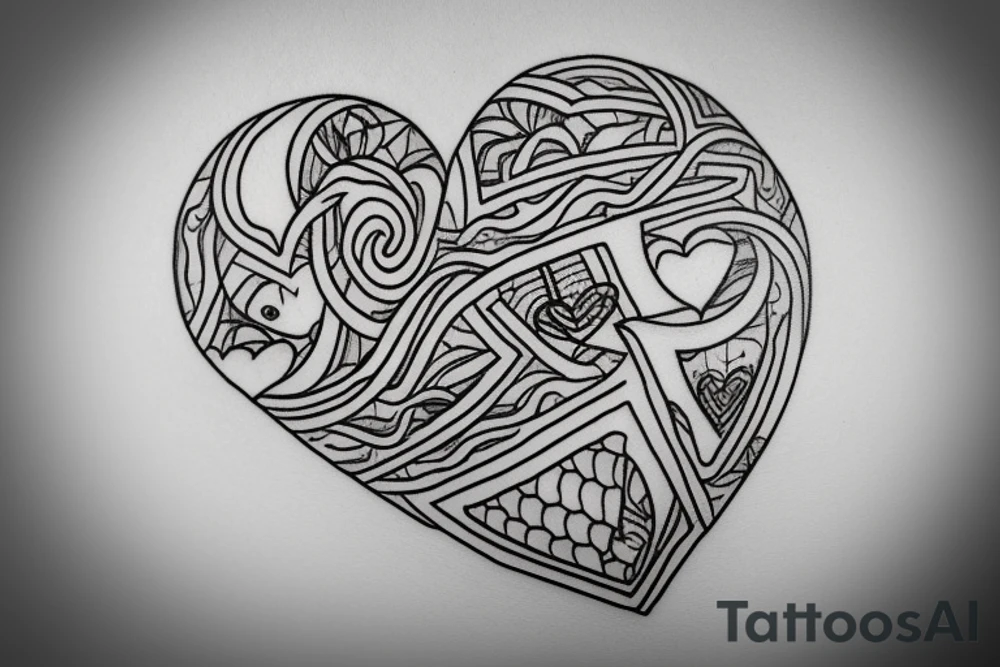 Simple 1/2” inche fine line eye inside heart tattoo idea Simple 1/2” inche fine line eye inside heart tattoo idea
