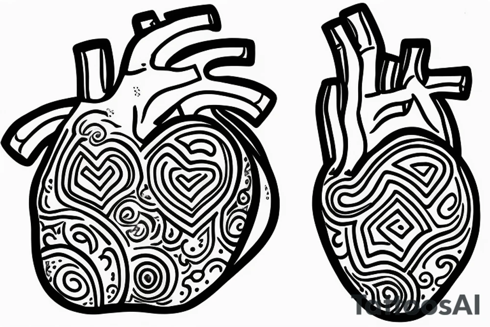 Simple 1/2” inche fine line eye inside heart tattoo idea Simple 1/2” inche fine line eye inside heart tattoo idea