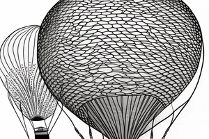 hot air ballon, mirrored tattoo idea