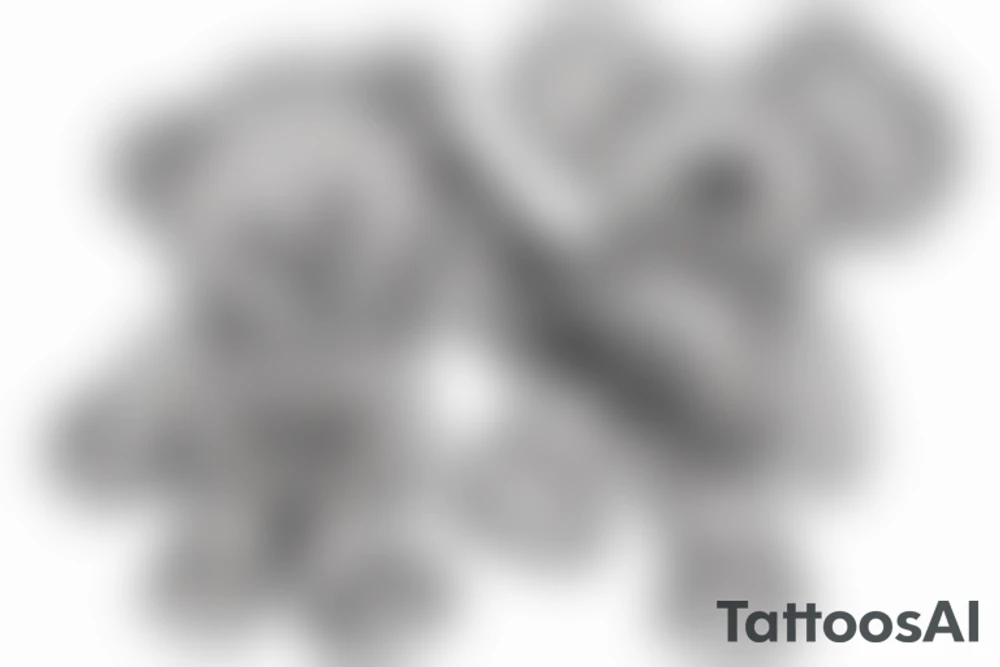 A teddybear holding a glock tattoo idea