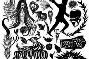 dark shadowy figure tattoo idea
