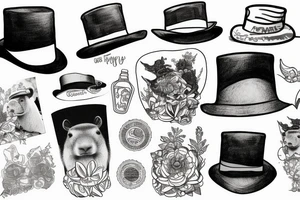 Capybara with a tophat tattoo idea