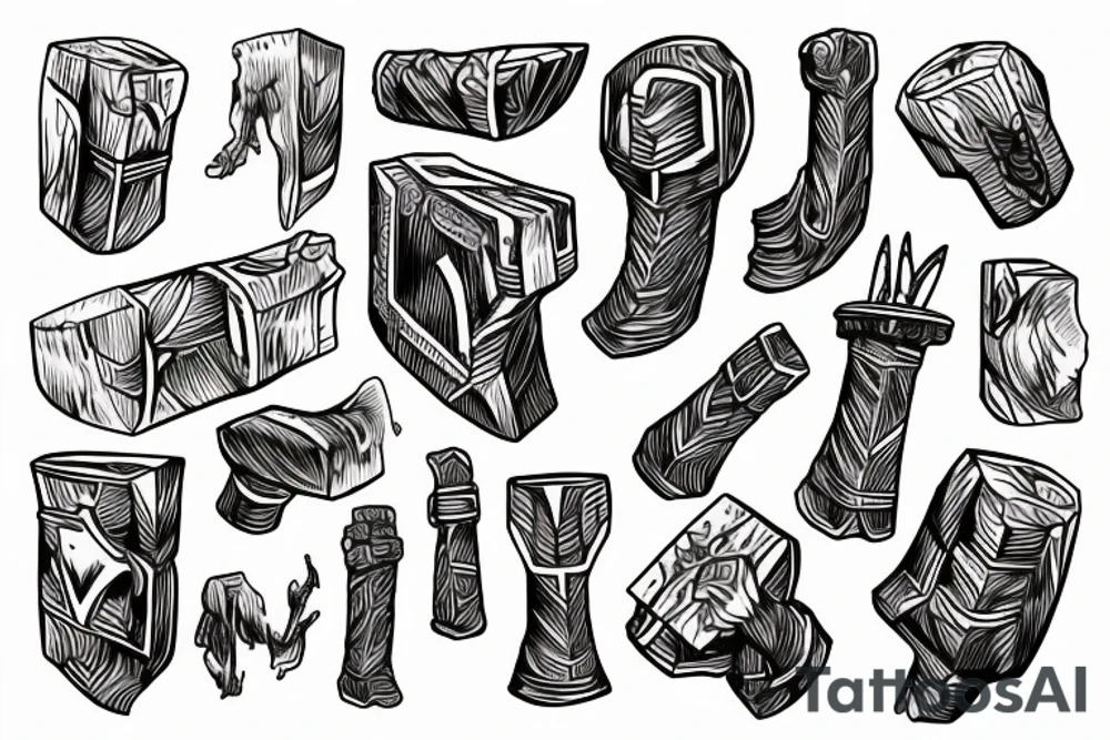 thor's hammer arm tattoo idea