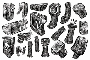 thor's hammer arm tattoo idea