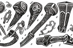 thor's hammer arm tattoo idea