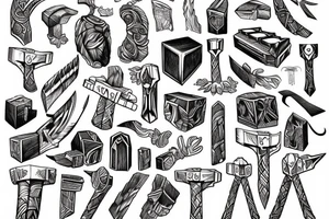 thor's hammer arm tattoo idea