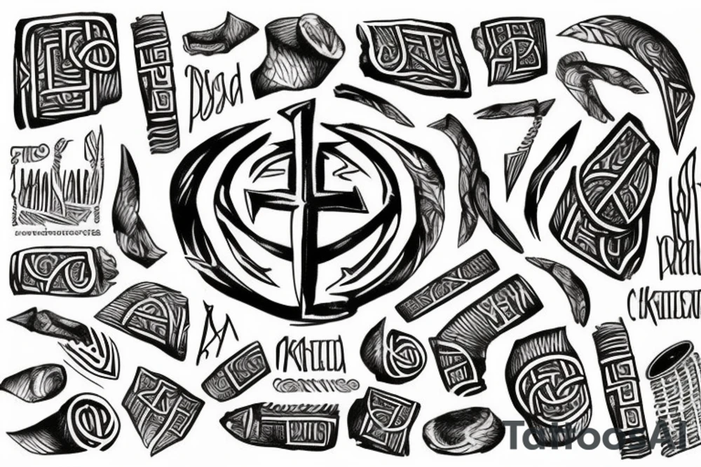 vikings culture, runes,  arm tattoo idea