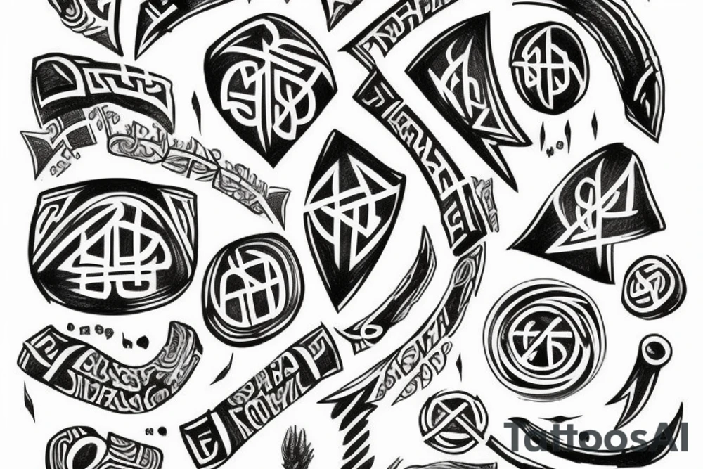 vikings culture, runes,  arm tattoo idea