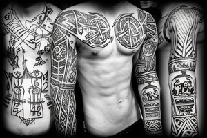 vikings culture, runes,  arm tattoo idea