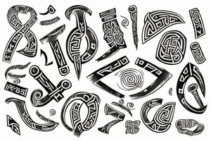 vikings culture, runes,  arm tattoo idea