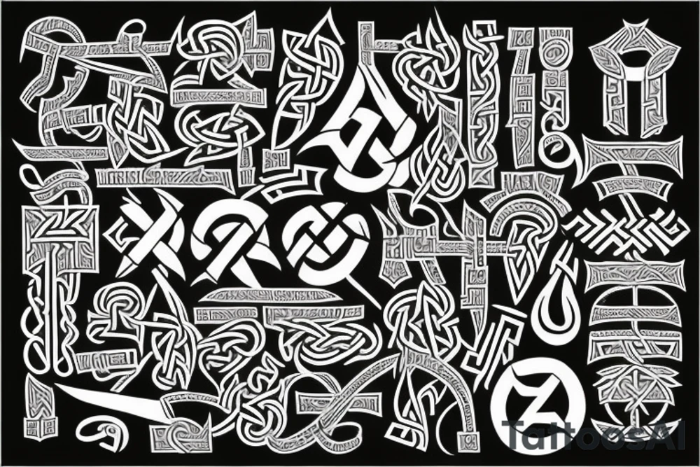 scandinavian runes, scandinavian culture
vikings, thor hammer tattoo idea