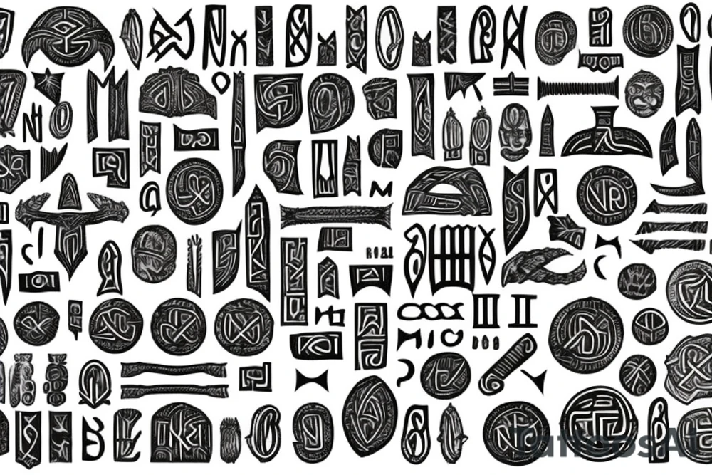 scandinavian runes, scandinavian culture
vikings, thor hammer tattoo idea
