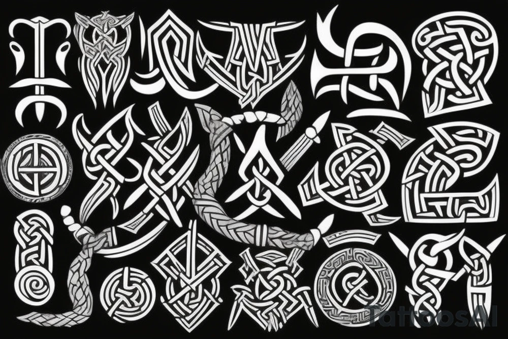 scandinavian runes, scandinavian culture
vikings, thor hammer tattoo idea