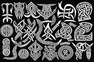 scandinavian runes, scandinavian culture
vikings, thor hammer tattoo idea