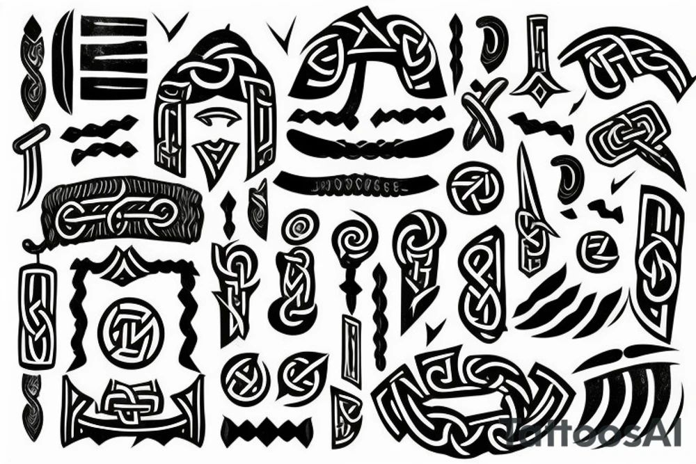 scandinavian runes, scandinavian culture
vikings, thor hammer tattoo idea