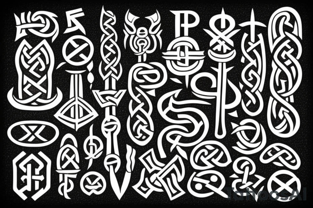 scandinavian runes, scandinavian culture
vikings, thor hammer tattoo idea