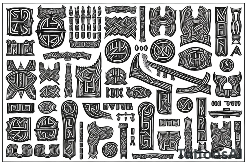 scandinavian runes, scandinavian culture
vikings, thor hammer tattoo idea