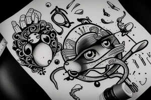 Mouse with x for eyes bartending tattoo idea