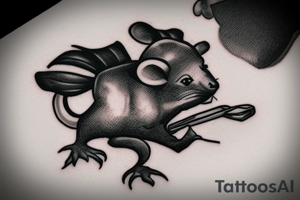 Mouse with x for eyes bartending tattoo idea