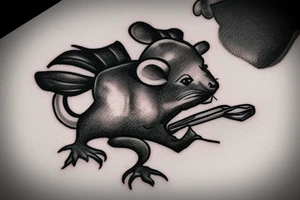 Mouse with x for eyes bartending tattoo idea