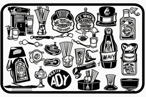 Steamboat Willy bartending tattoo idea