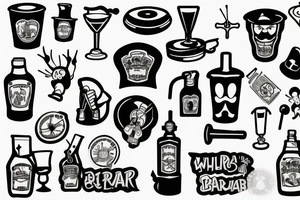 Steamboat Willy bartending tattoo idea