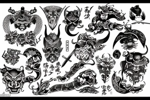 a combination of a Japanese tattoo and a Viking tattoo tattoo idea