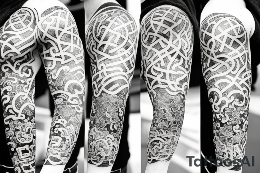 a combination of a Japanese tattoo and a Viking tattoo tattoo idea