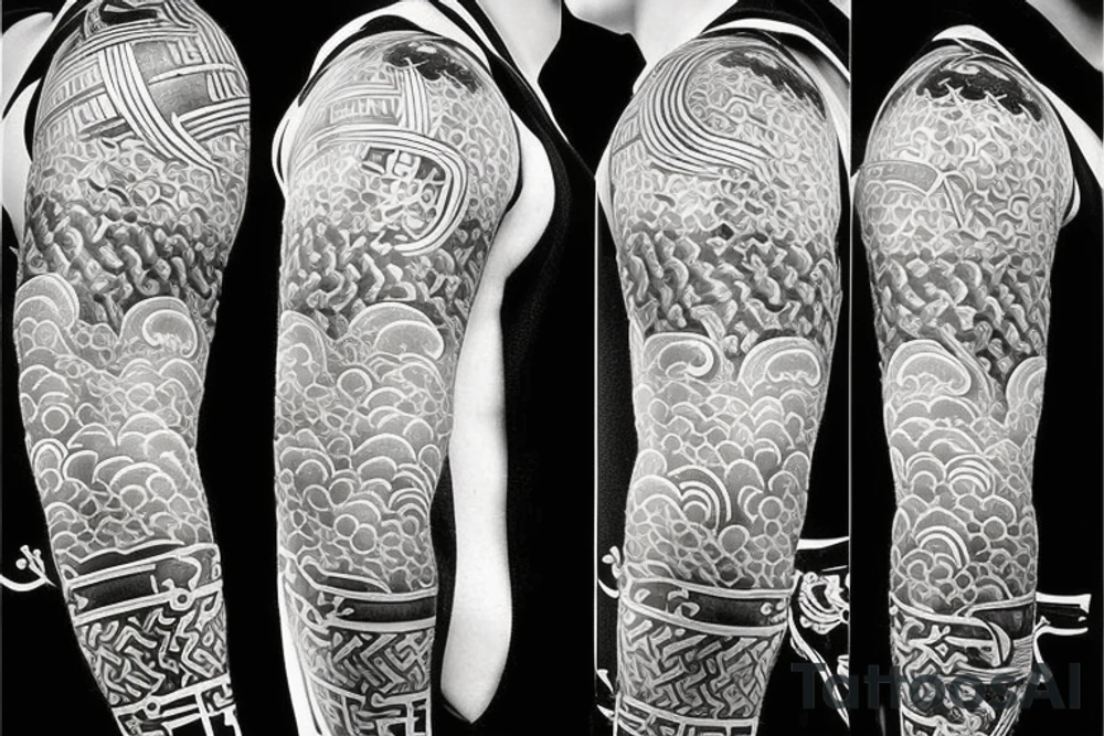 a combination of a Japanese tattoo and a Viking tattoo tattoo idea