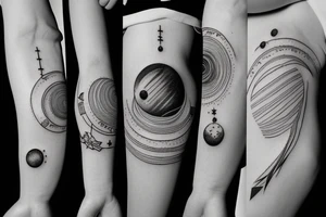 Solar system tattoo idea