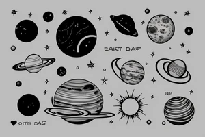 Solar system tattoo idea