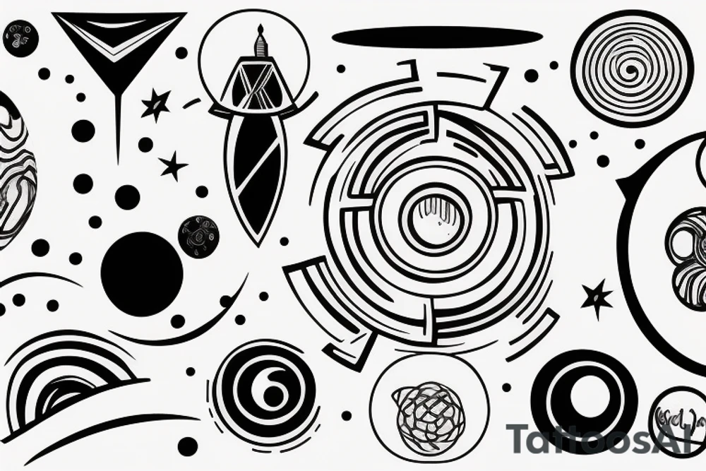 Solar system tattoo idea