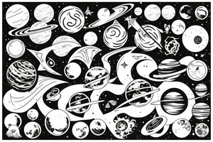 Solar system tattoo idea
