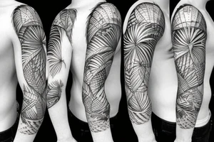 Tropical island tattoo idea