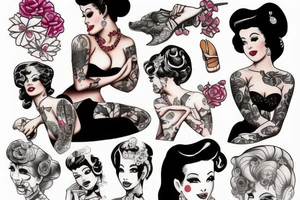 Pin up girl tattoo idea