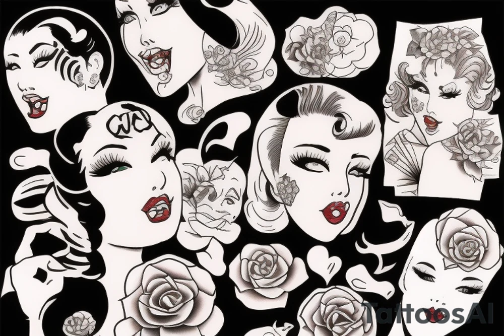 Pin up girl tattoo idea