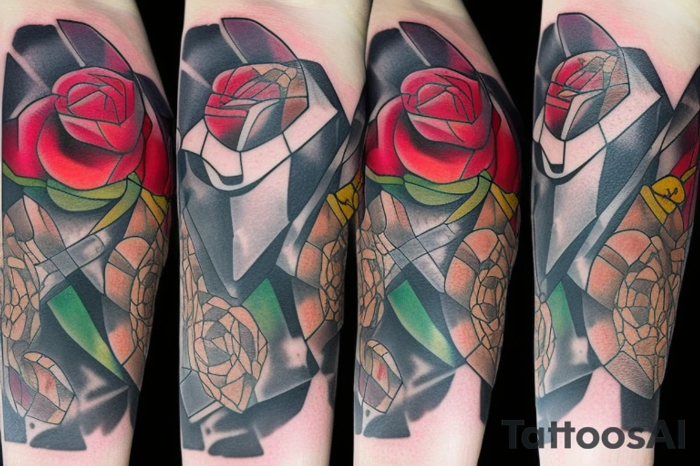 Ruby in rock matrix tattoo idea