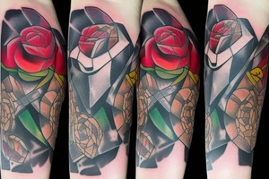 Ruby in rock matrix tattoo idea