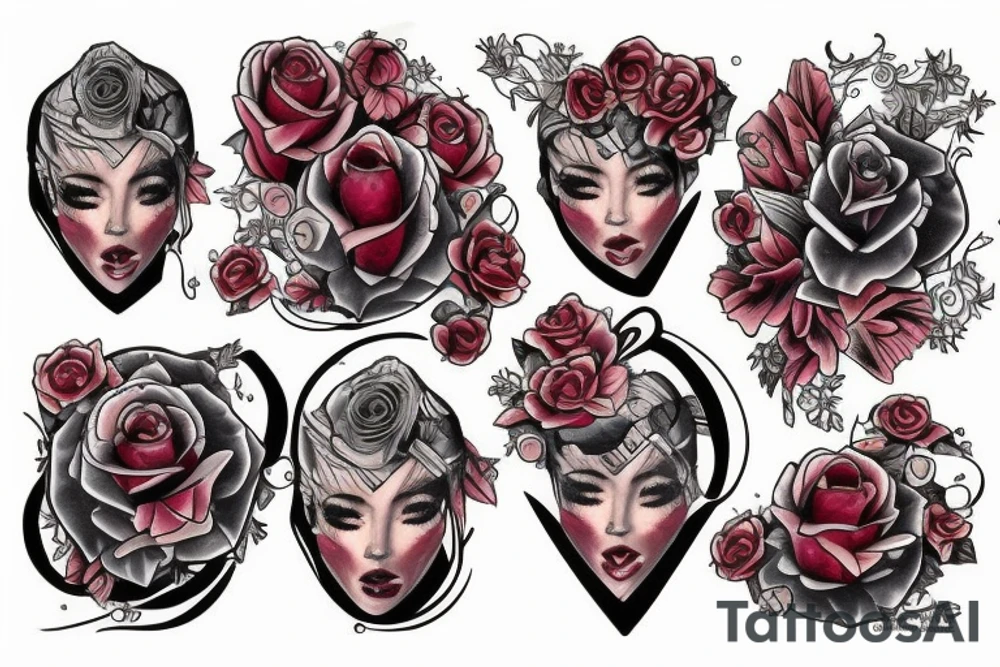 Ruby in rock matrix tattoo idea