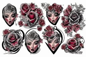 Ruby in rock matrix tattoo idea