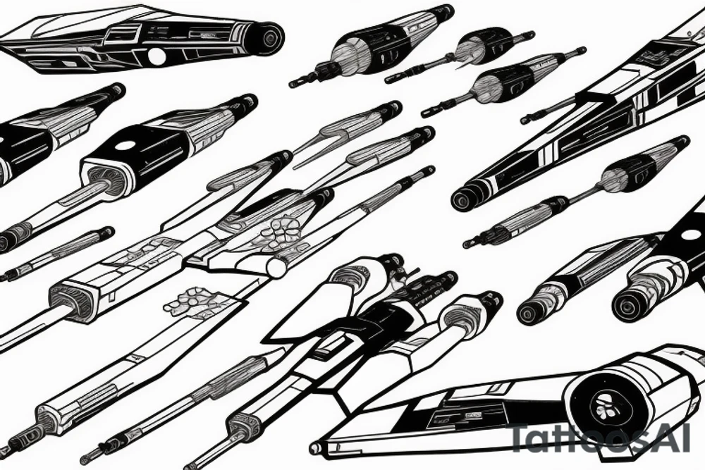 x-wing from star wars tattoo idea