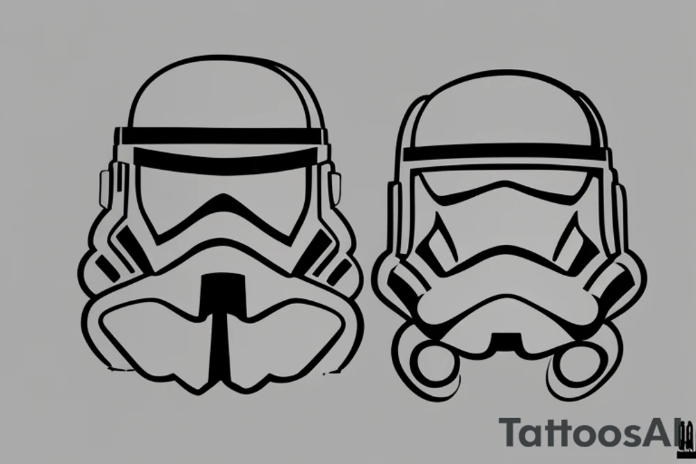 star wars clone trooper helmet tattoo idea