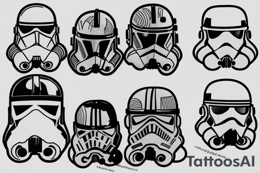 star wars clone trooper helmet tattoo idea