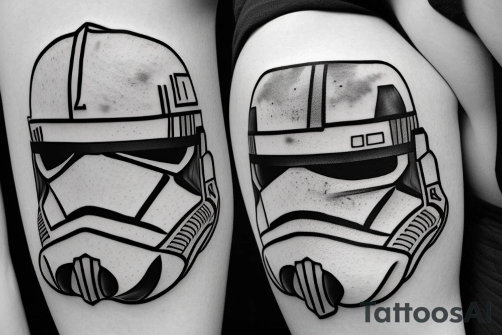 star wars clone trooper helmet tattoo idea