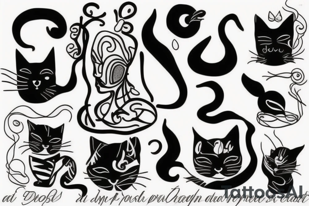Goddess with cat tattoo idea