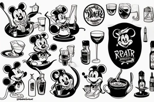 Rat bartender tattoo idea